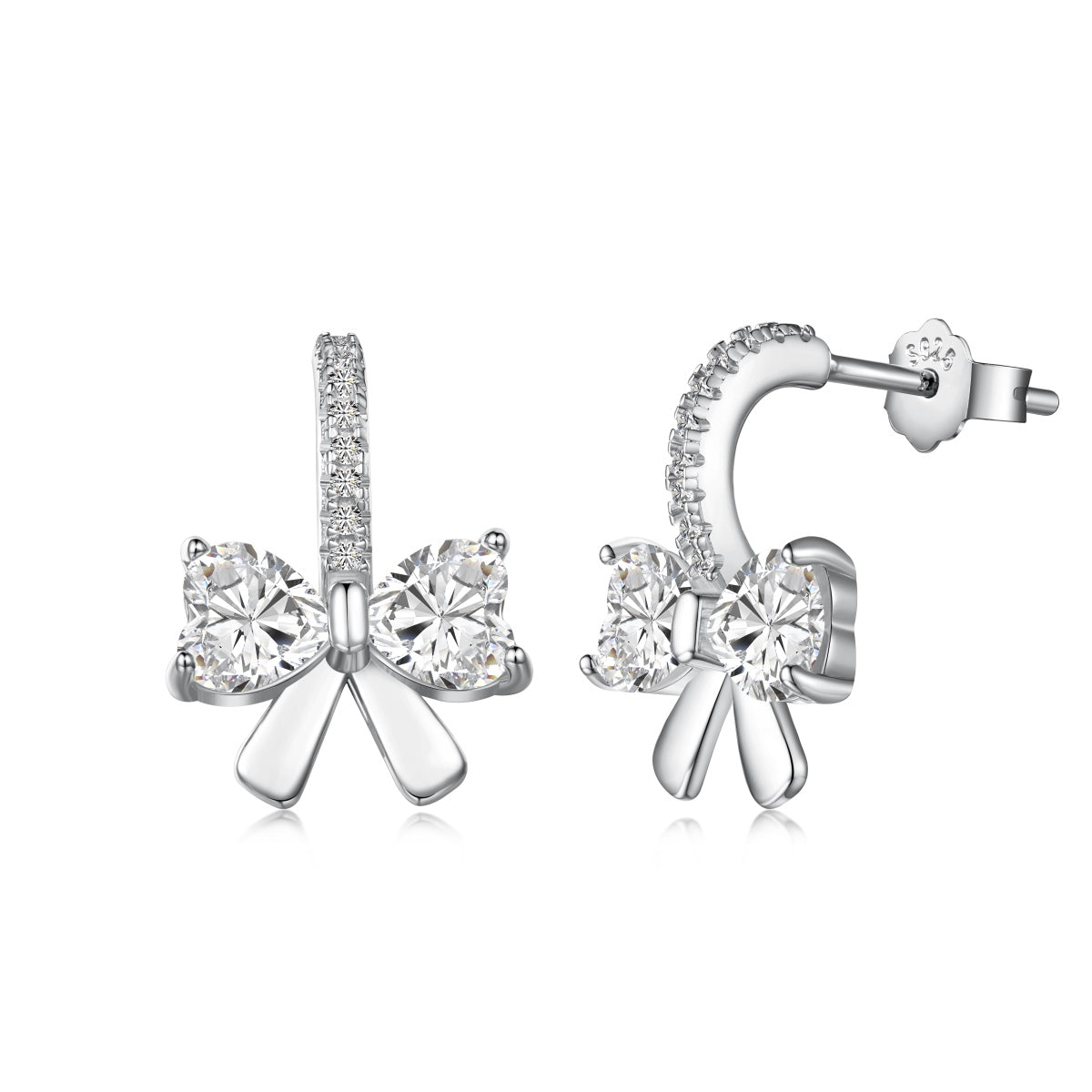 [Hyrra Jewelry]Exquisite Earrings With Heart-Shaped Bow Design