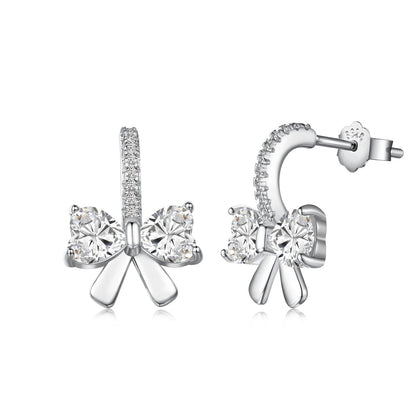 [Hyrra Jewelry]Exquisite Earrings With Heart-Shaped Bow Design