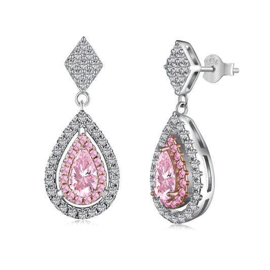 [Hyrra Jewelry]Ornate Delicate Water Drop Shape Banquet Earrings