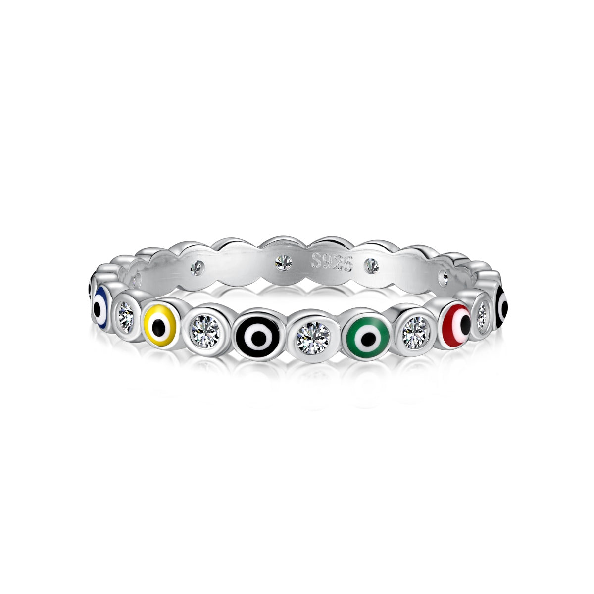 [Hyrra Jewelry]Sparkling Vibrant Round Shape Daily Ring
