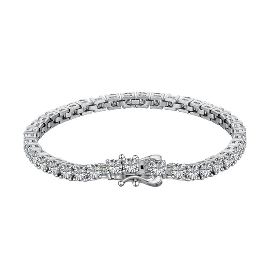 [Hyrra Jewelry]Luxurious Ornate Round Cut Tennis Bracelet