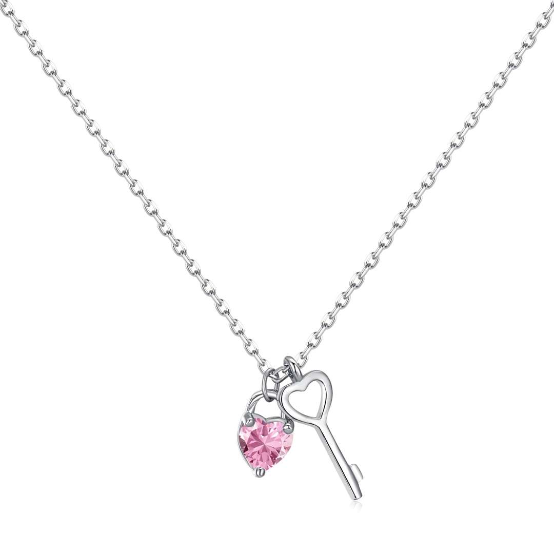 [Hyrra Jewelry]Unique Heart Shape Key Pendent Necklace