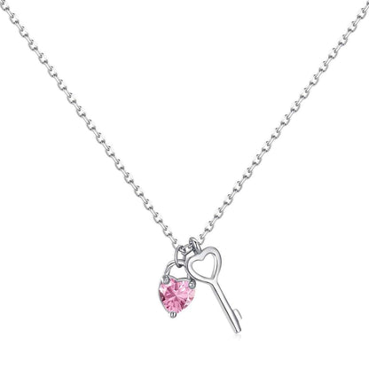 [Hyrra Jewelry]Unique Heart Shape Key Pendent Necklace