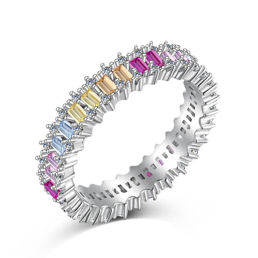 [Hyrra Jewelry]Splashy Ornate Emerald Cut Cocktail Ring