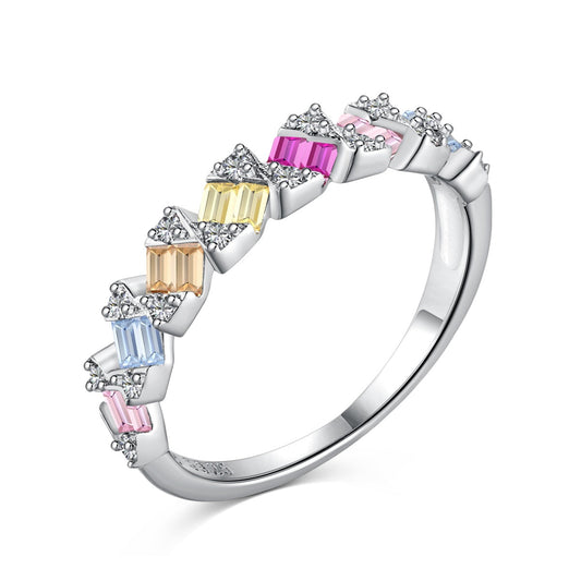 [Hyrra Jewelry]Delicate Vibrant Emerald Cut Daily Ring