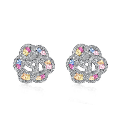 [Hyrra Jewelry]Exquisite Flower Shape Daily Earrings