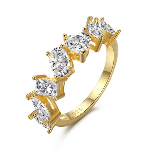 [Hyrra Jewelry]Delicate Multi Cut Ring