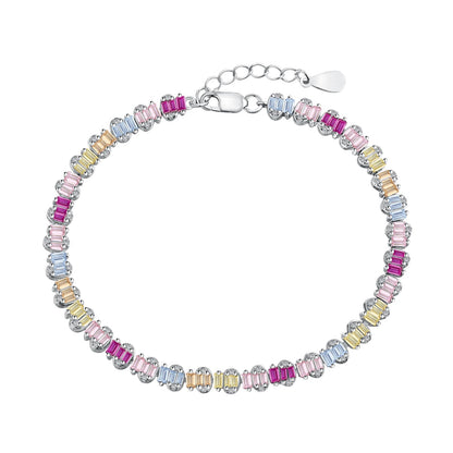 [Hyrra Jewelry]Delicate Colorful Emerald Cut Party Bracelet