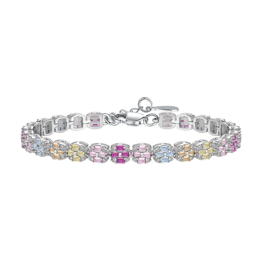 [Hyrra Jewelry]Delicate Colorful Emerald Cut Daily Bracelet
