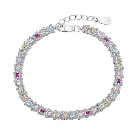 [Hyrra Jewelry]Delicate Colorful Multi Cut Daily Bracelet