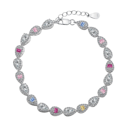 [Hyrra Jewelry]0.25 Carat Radiant Water Drop Shape Daily Bracelet