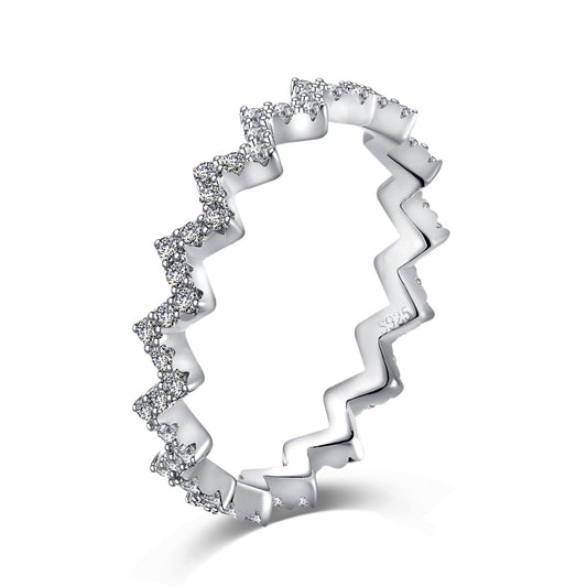[Hyrra Jewelry]Delicate Enchanting Wave Shape Daily Ring