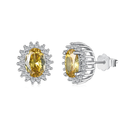 [Hyrra Jewelry]Delicate Radiant Oval Cut Daily Earrings