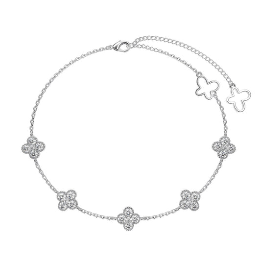 [Hyrra Jewelry]Four-Leaf Clover Hollow Butterfly Bracelet