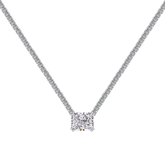 [Hyrra Jewelry]4.0 Carat Elegant Radiant Cut Necklace