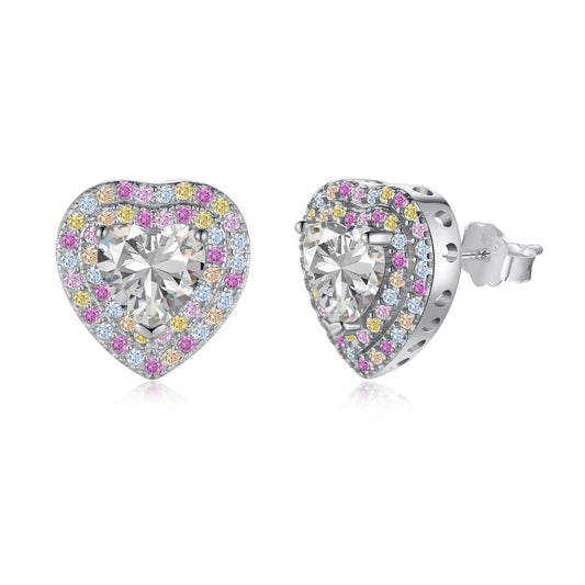 [Hyrra Jewelry]Dazzling Heart Shape Lover Earrings