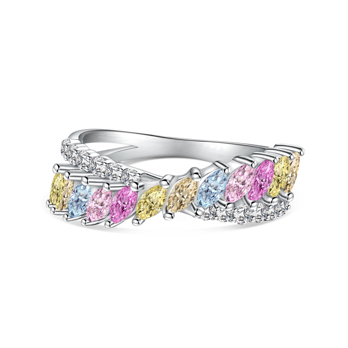 [Hyrra Jewelry]Unique Colorful Marquise Cut Daily Ring