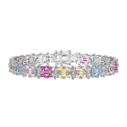 [Hyrra Jewelry]Delicate Colorful Multi Cut Party Bracelet