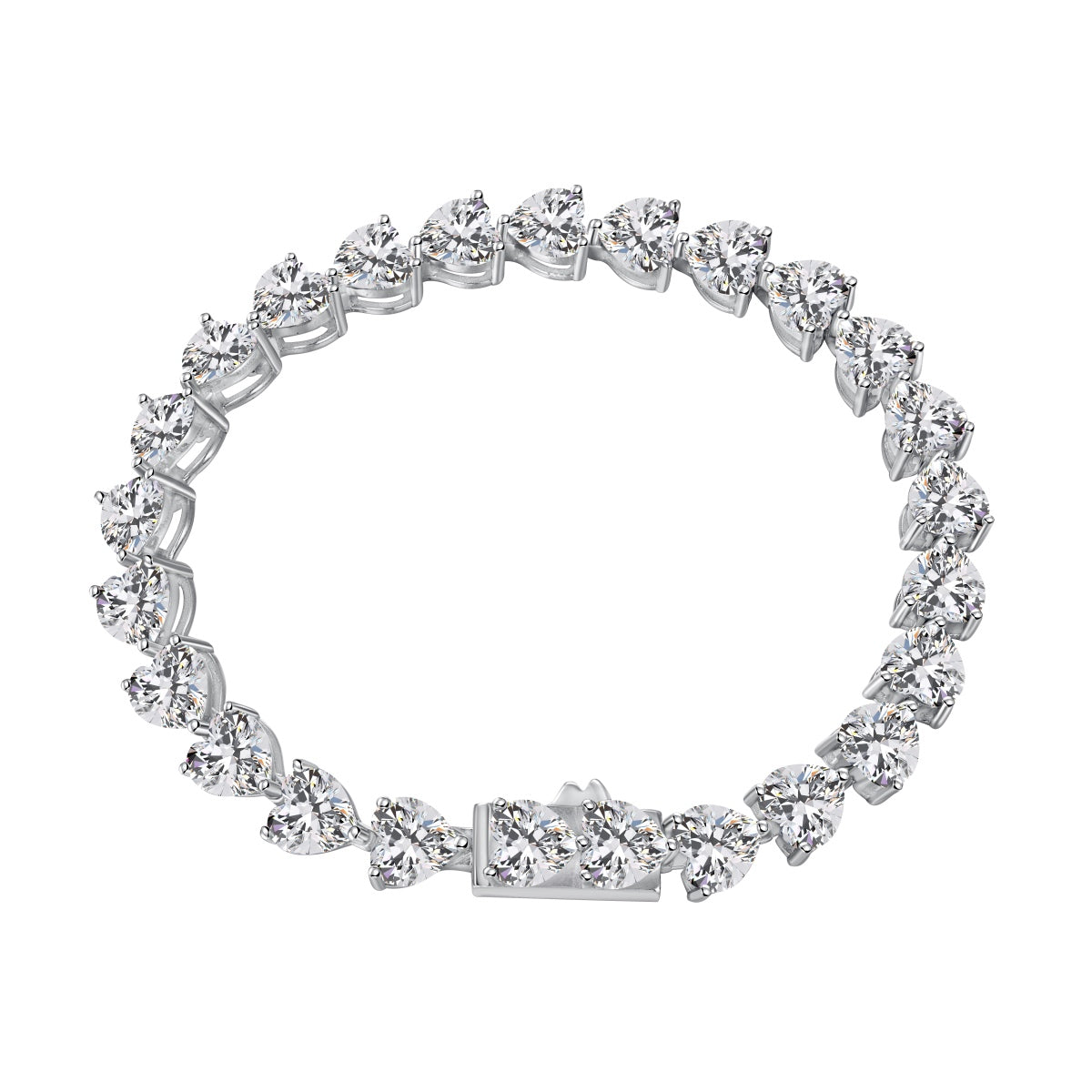 [Hyrra Jewelry]0.75 Carat Elegant Romantic Heart Shape Lover Bracelet