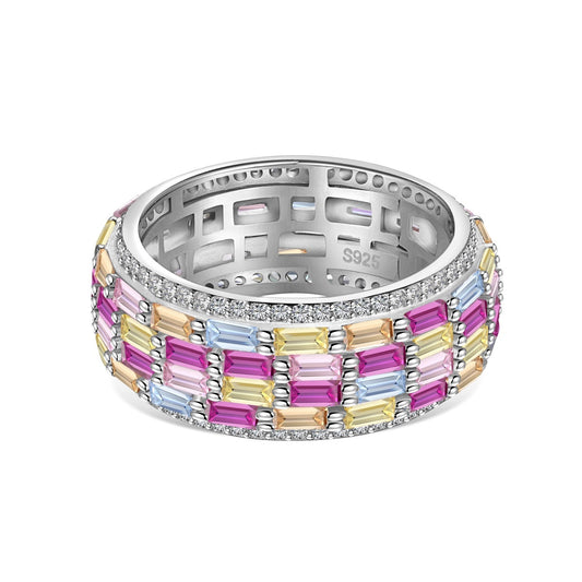 [Hyrra Jewelry]Radiant Colorful Radiant Cut Daily Ring