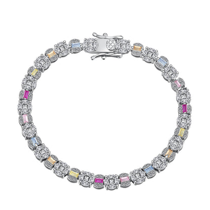 [Hyrra Jewelry]Dazzling Radiant Multi Cut Daily Bracelet