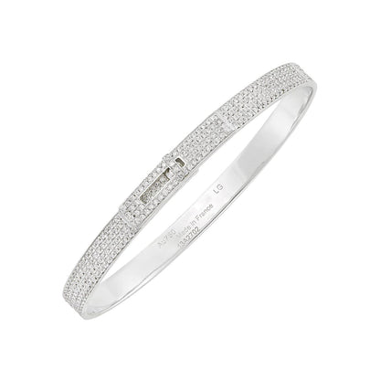 [⭐Hyrra Jewelry]HM KELLY BRACELET IN SILVER AND FULL PAVE DIAMOND