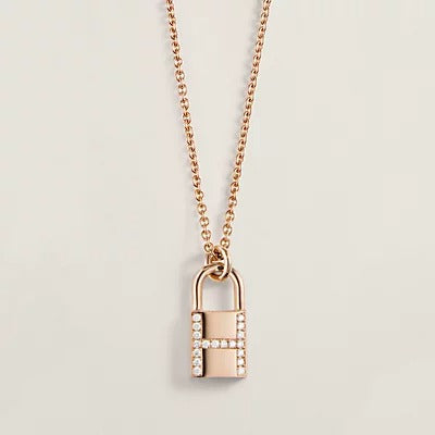 [⭐Hyrra Jewelry]HM ADVANCED NICHE LOCK HEAD NECKLACE DIAMONDS