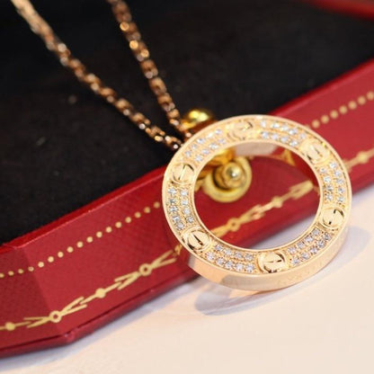 [⭐Hyrra Jewelry]LOVE NECKLACE ADJUSTABLE ROSE GOLD