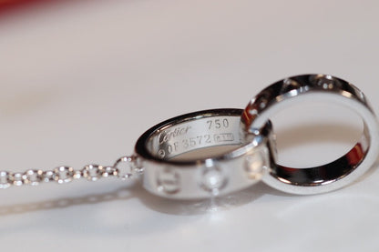 [⭐Hyrra Jewelry]LOVE NECKLACE PINK GOLD AND SILVER