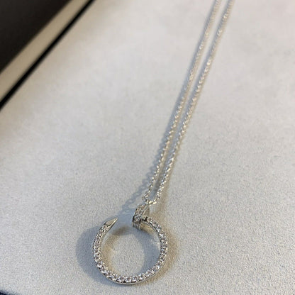 [⭐Hyrra Jewelry]JUSTE NECKLACE SILVER DIAMONDS
