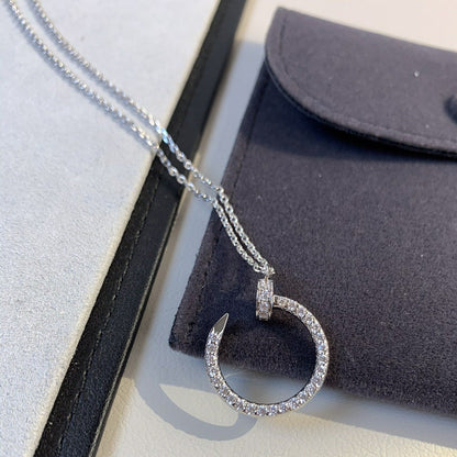 [⭐Hyrra Jewelry]JUSTE NECKLACE SILVER DIAMONDS