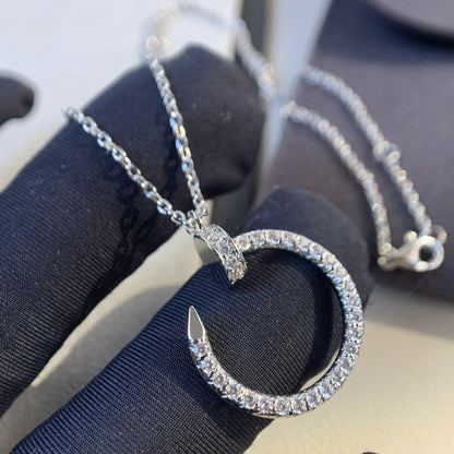 [⭐Hyrra Jewelry]JUSTE NECKLACE SILVER DIAMONDS