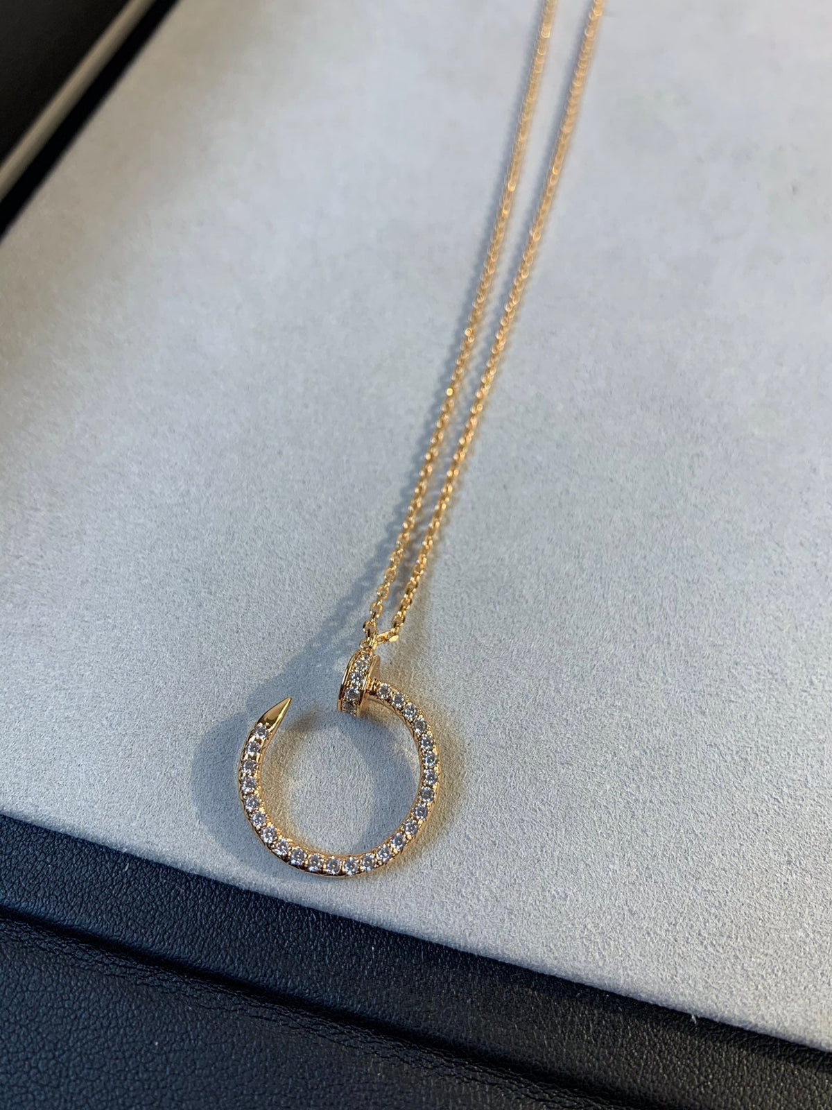 [⭐Hyrra Jewelry]JUSTE NECKLACE PINK GOLD DIAMONDS