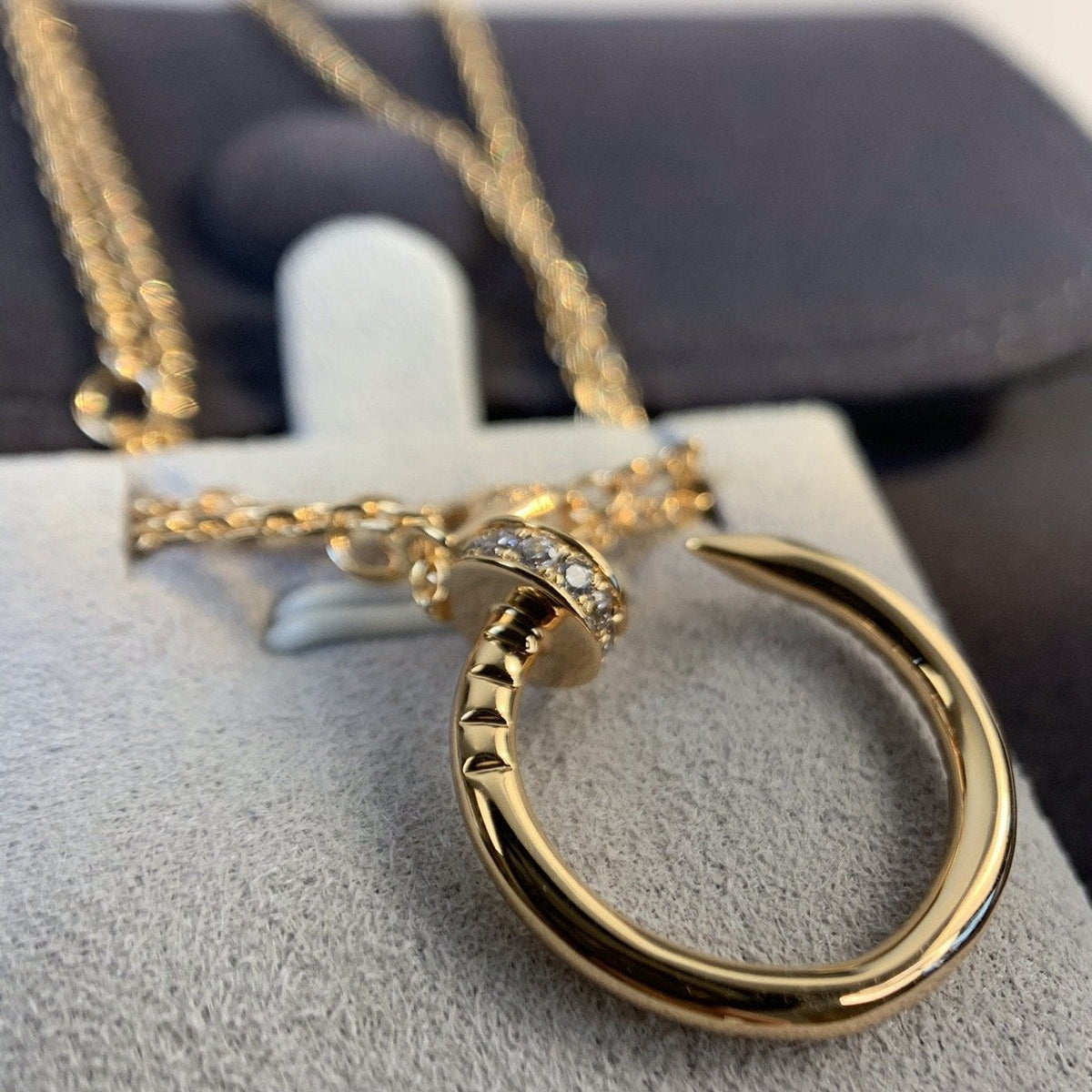 [⭐Hyrra Jewelry]JUSTE NECKLACE PINK GOLD DIAMONDS