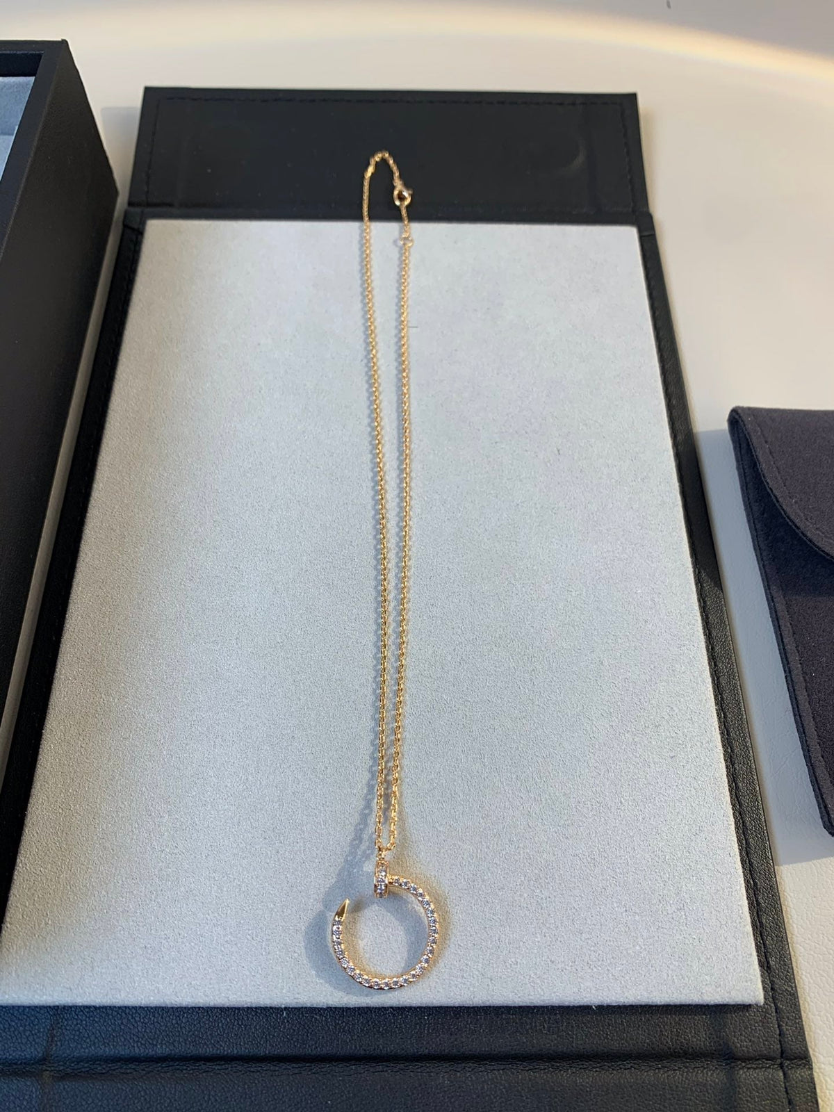 [⭐Hyrra Jewelry]JUSTE NECKLACE PINK GOLD DIAMONDS