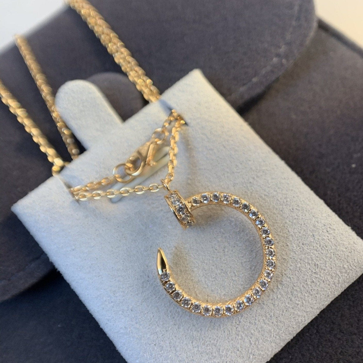 [⭐Hyrra Jewelry]JUSTE NECKLACE PINK GOLD DIAMONDS
