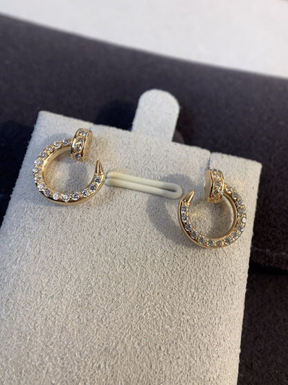 [⭐Hyrra Jewelry]JUSTE EARRINGS GOLD DIAMONDS