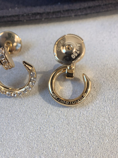 [⭐Hyrra Jewelry]JUSTE EARRINGS GOLD DIAMONDS