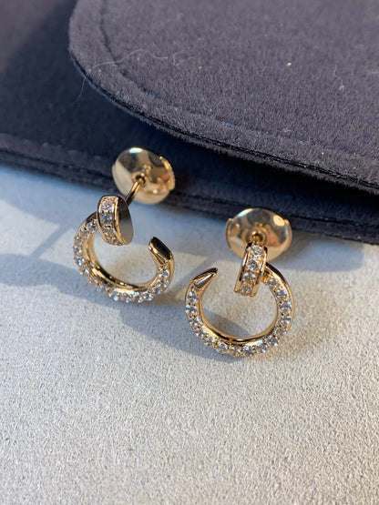 [⭐Hyrra Jewelry]JUSTE EARRINGS GOLD DIAMONDS