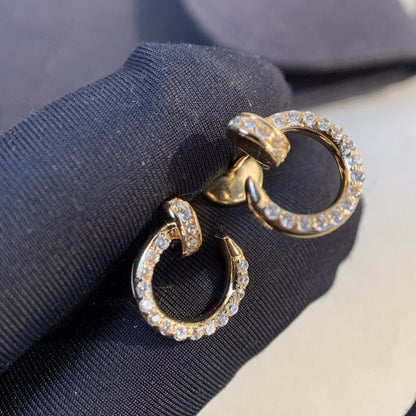 [⭐Hyrra Jewelry]JUSTE EARRINGS GOLD DIAMONDS