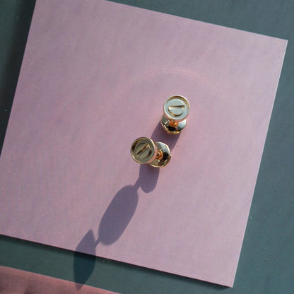 [⭐Hyrra Jewelry]LOVE EARRINGS PINK GOLD 10MM