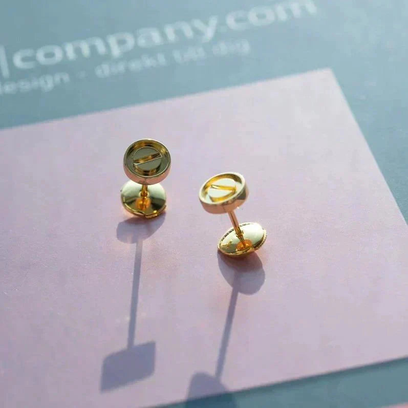 [⭐Hyrra Jewelry]LOVE EARRINGS GOLD 10MM