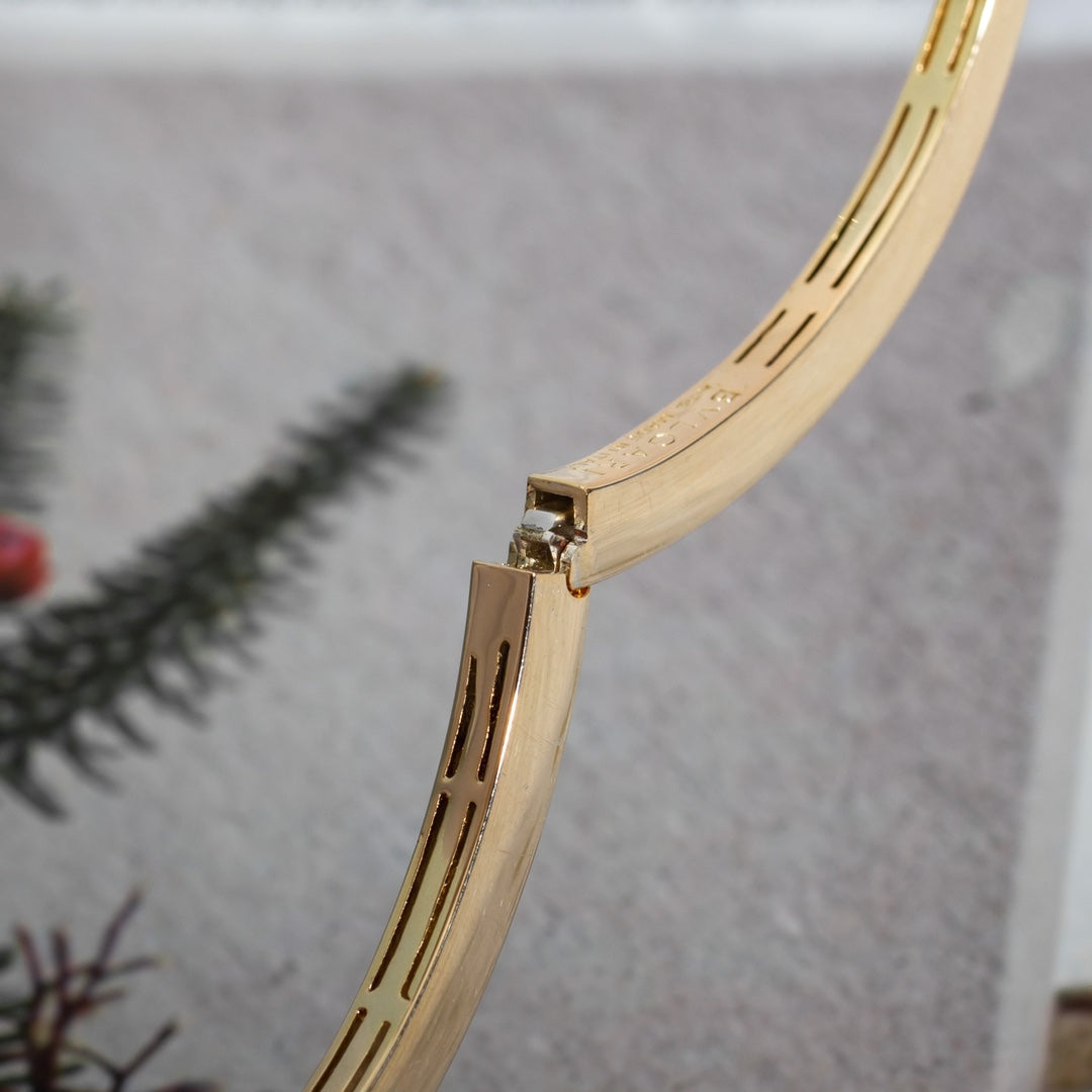 [⭐Hyrra Jewelry]SERPENTI BRACELET PINK GOLD DIAMOND DOUBLE SNAKE