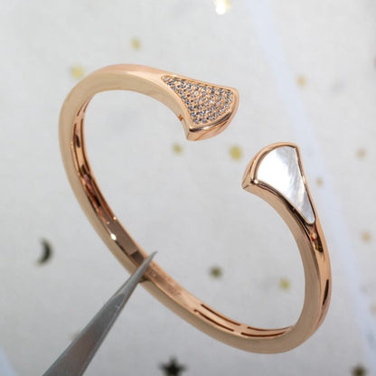 [⭐Hyrra Jewelry]DREAM BRACELET OPEN PINK GOLD MOP DIAMOND