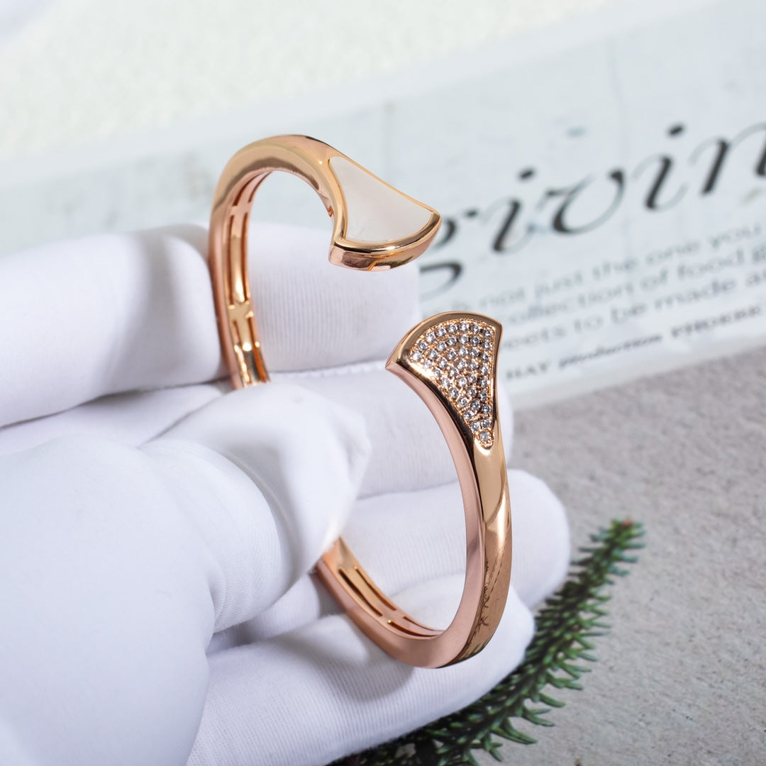 [⭐Hyrra Jewelry]DREAM BRACELET OPEN PINK GOLD MOP DIAMOND