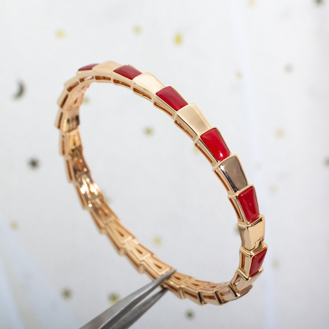 [⭐Hyrra Jewelry]SERPENTI BRACELET PINK GOLD RUBELLITE