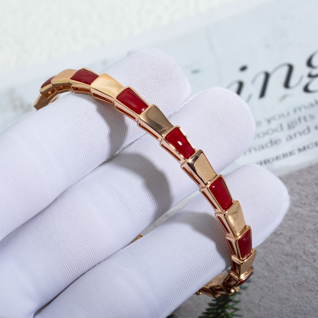 [⭐Hyrra Jewelry]SERPENTI BRACELET PINK GOLD RUBELLITE