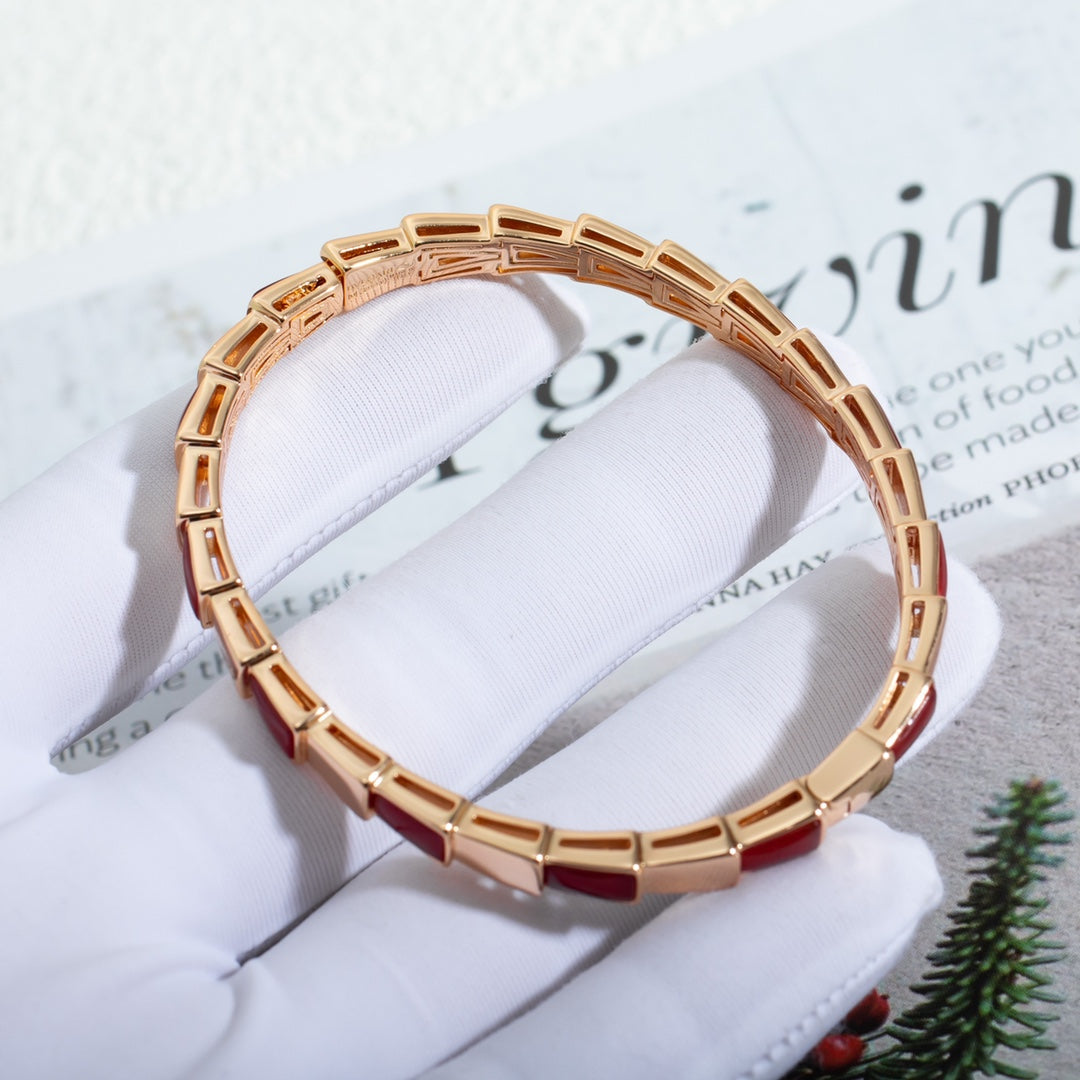 [⭐Hyrra Jewelry]SERPENTI BRACELET PINK GOLD RUBELLITE