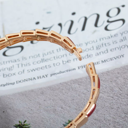 [⭐Hyrra Jewelry]SERPENTI BRACELET PINK GOLD RUBELLITE
