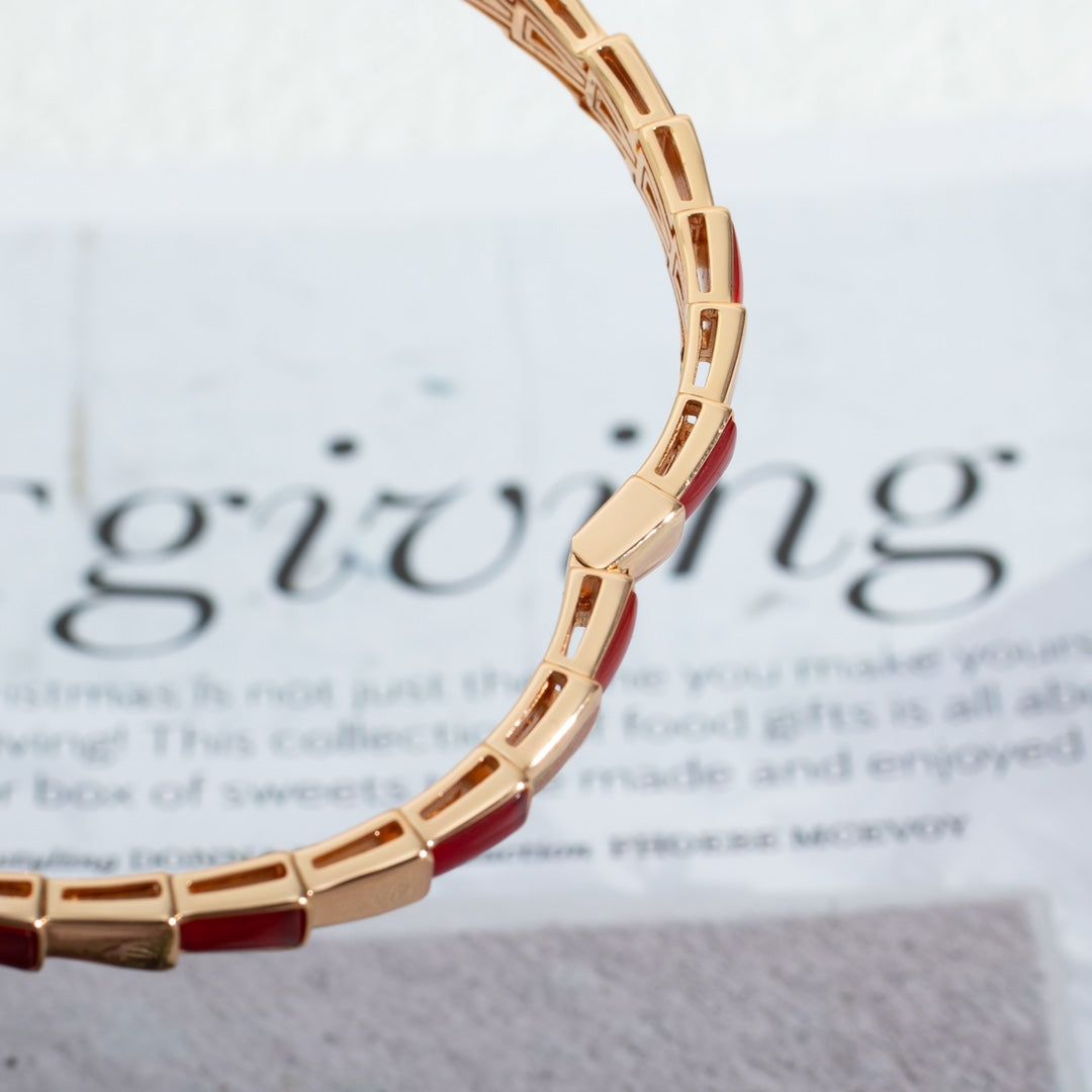 [⭐Hyrra Jewelry]SERPENTI BRACELET PINK GOLD RUBELLITE